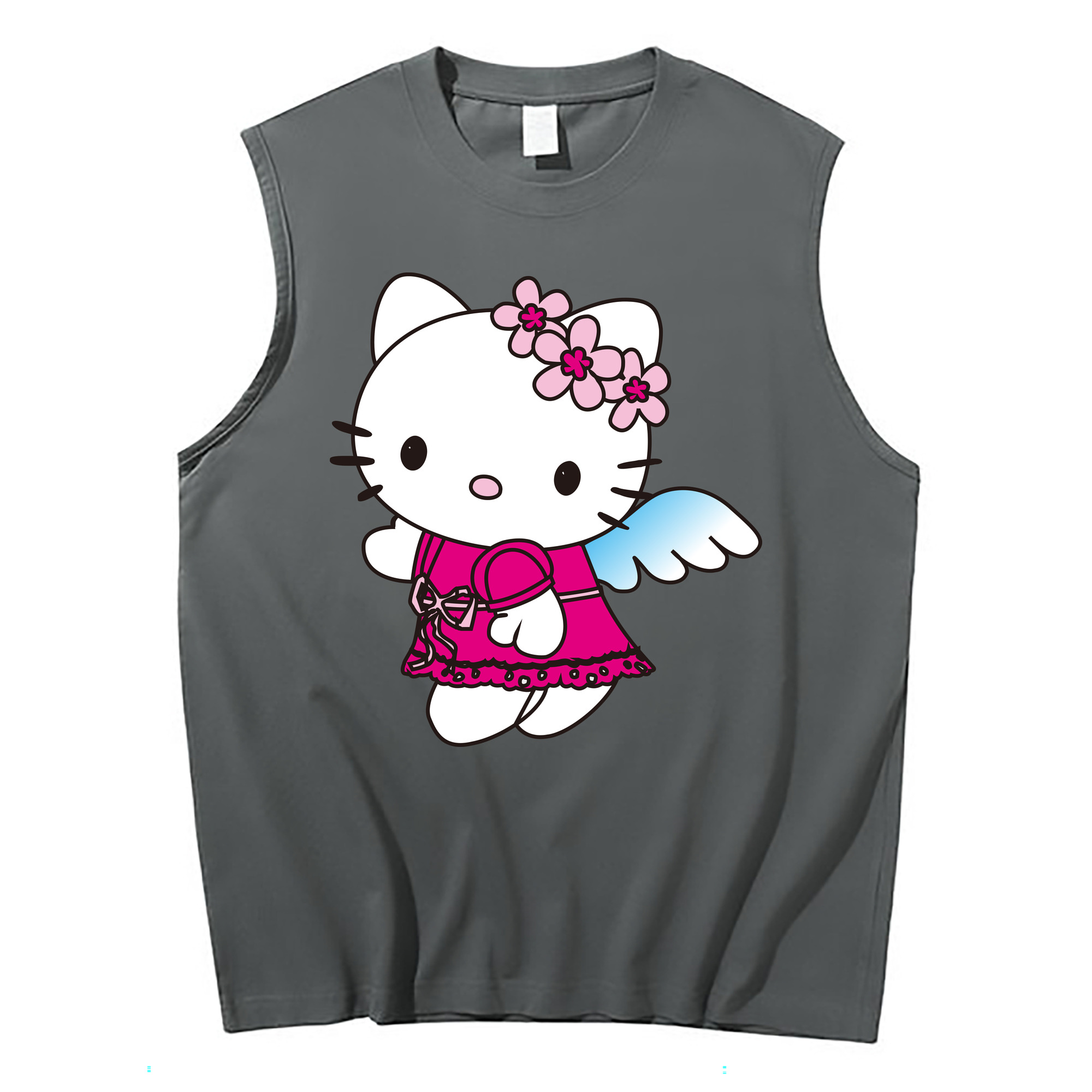 （画像用） Hello Kitty ハローキティ コットン100％タンクトップ（フロントプリント）